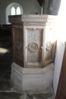 detail on pulpit St Mary Llanywern